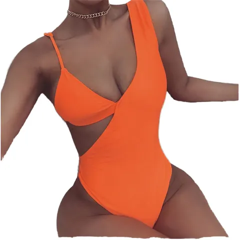 2022 Solid Color Anti-Bacterial Nylon+Spandex Swim Dress & Swim Brief One Piece wholesale