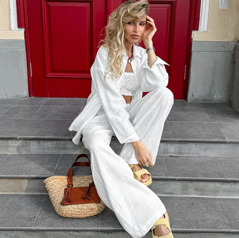 Cotton Pajamas Two Piece Set Long Sleeve wholesale