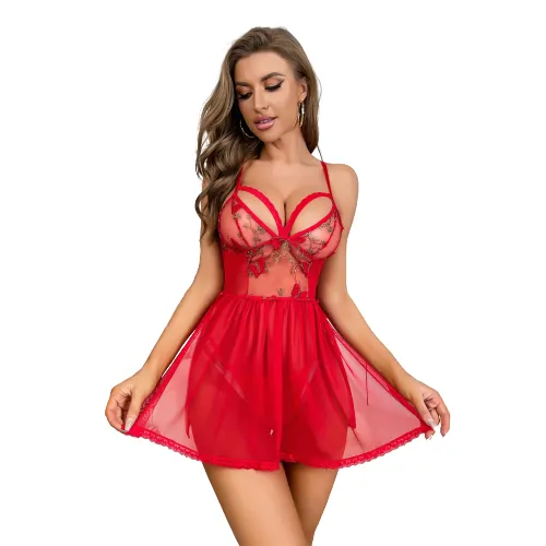 Erotic Women Lace Babydoll Lingerie Sexy Sleepwear Mature Nightwear wholesale