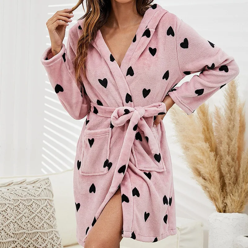 Flannel Coral Fleece Bathrobe Robe wholesale