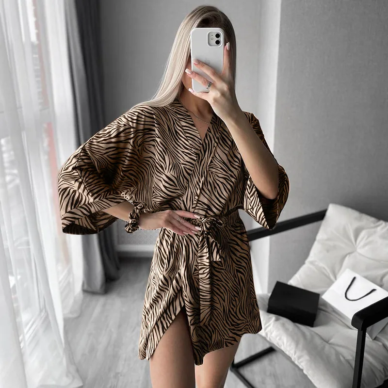 Nightdress Satin V Neck Robes wholesale