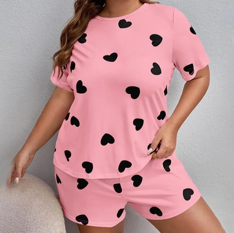 Pajamas Set Plus Size T Shirt Shorts Suit wholesale