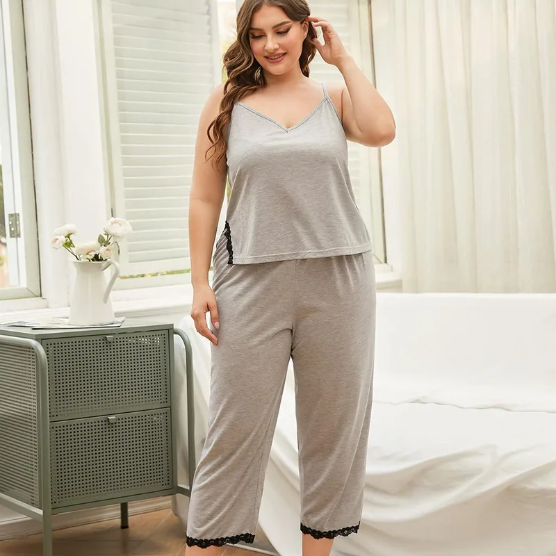 Pajamas Set Plus Size Two Piece Sleeveless wholesale