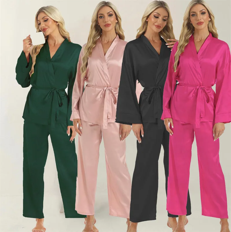Solid Satin Robe Nightwear wholesale
